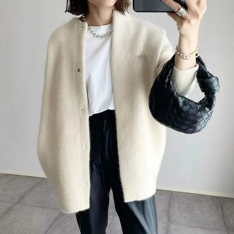 Oversized Wool-Blend Cardigan | Relaxed Fit | Soft and Cozy