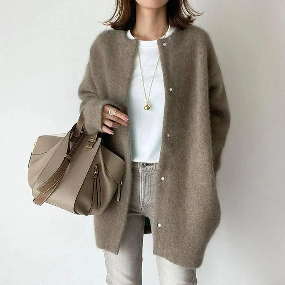Oversized Wool-Blend Cardigan | Relaxed Fit | Soft and Cozy