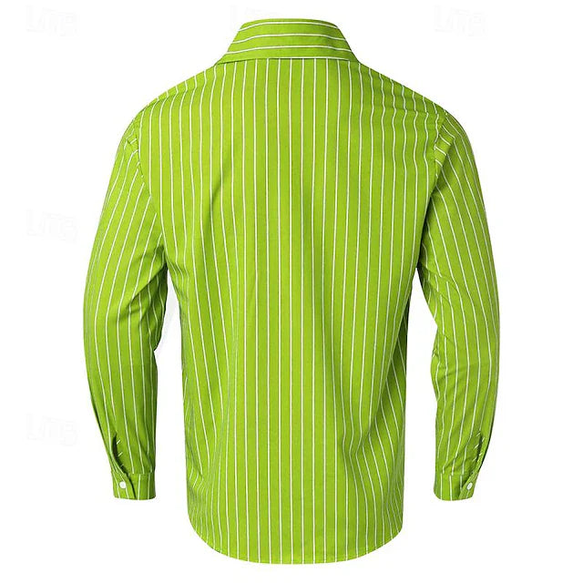 Men's Striped Button-Up Shirt | Slim Fit | Casual & Stylish