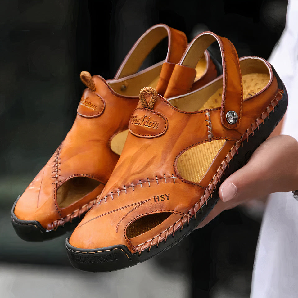 Men’s Leather Summer Sandals | Breathable, Durable, and Comfortable