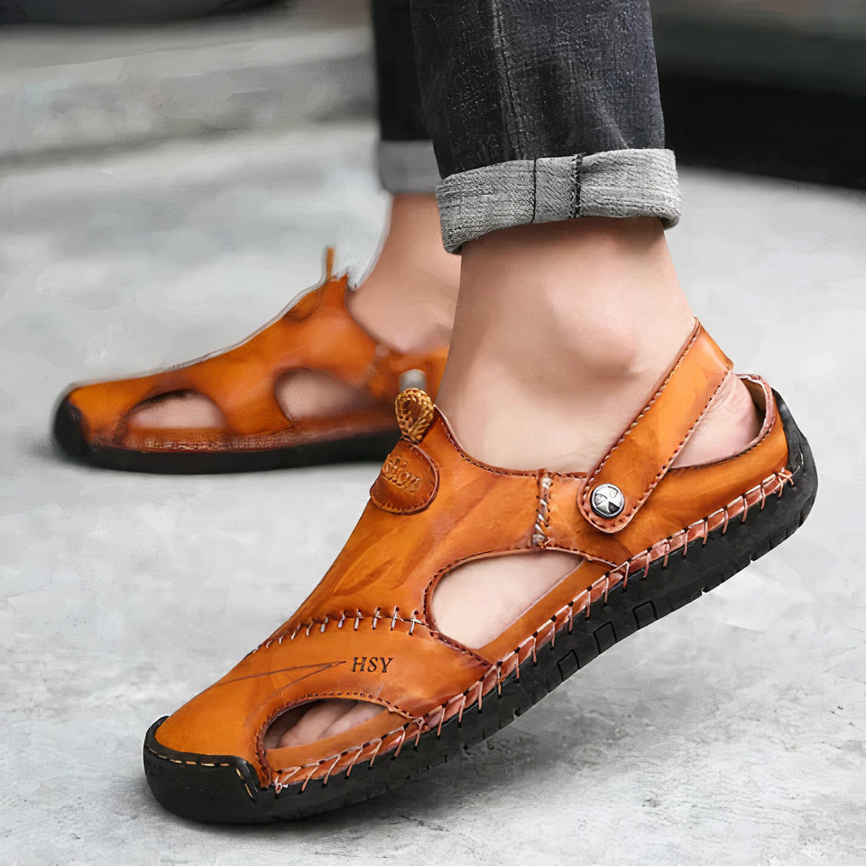 Men’s Leather Summer Sandals | Breathable, Durable, and Comfortable
