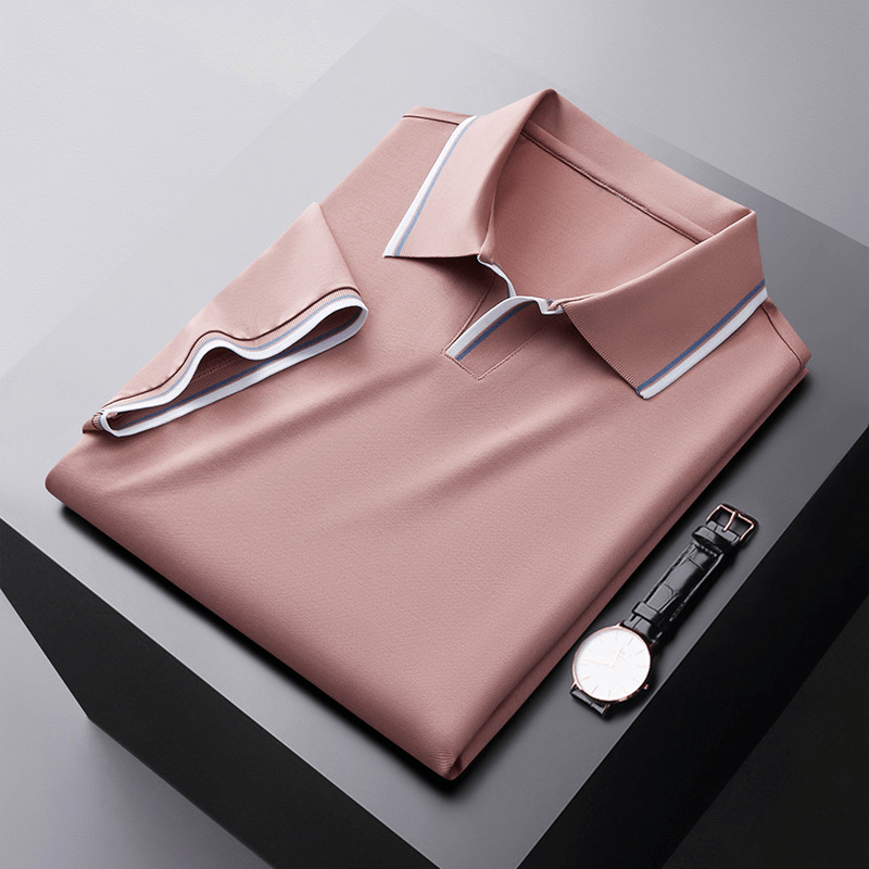 Classic Contrast Polo Shirt | Breathable Cotton Blend | Timeless Smart Style