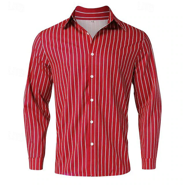 Men's Striped Button-Up Shirt | Slim Fit | Casual & Stylish
