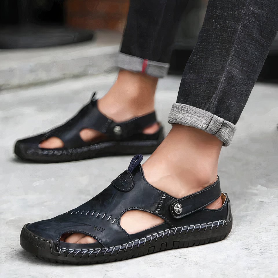 Men’s Leather Summer Sandals | Breathable, Durable, and Comfortable