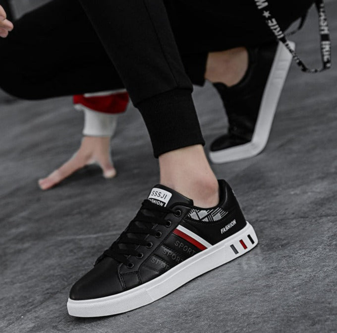 Classic Low-Top Sneakers | Lightweight Comfort | Faux Leather | Everyday Wear