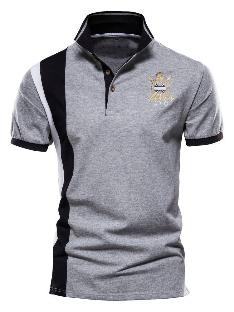 Men's Color-Block Polo Shirt | Sporty & Stylish | Casual Comfort