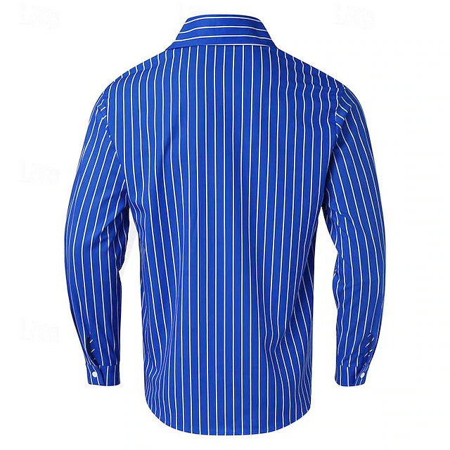 Men's Striped Button-Up Shirt | Slim Fit | Casual & Stylish