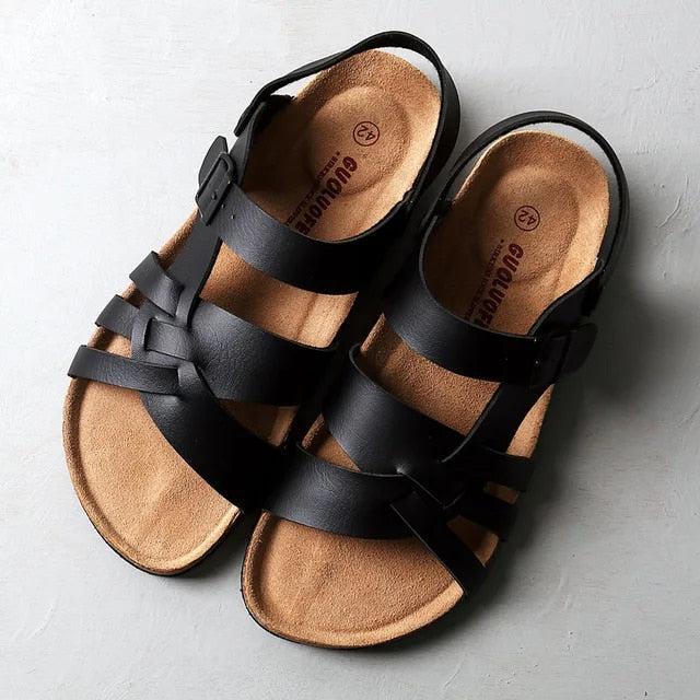 Adjustable Strap Sandals | Cushioned Footbed | Faux Leather | Everyday Summer Wear
