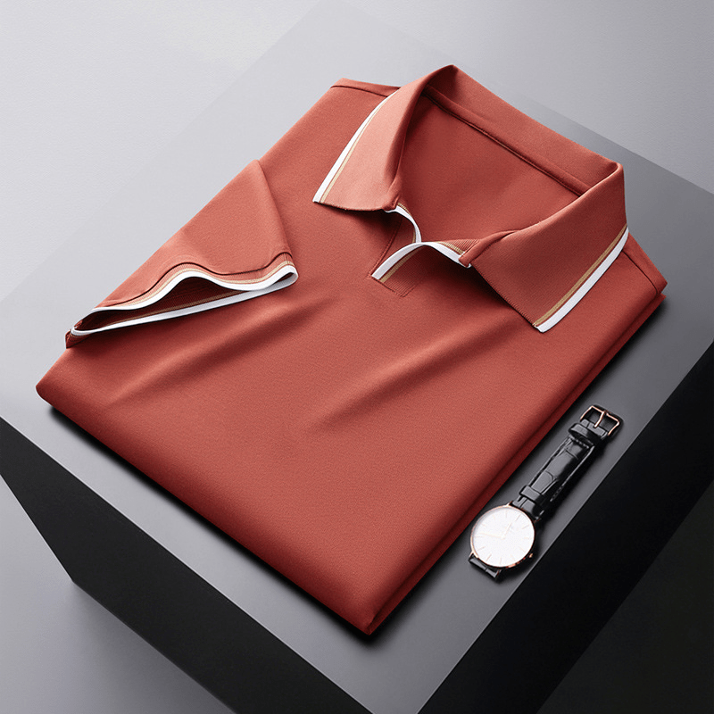 Classic Contrast Polo Shirt | Breathable Cotton Blend | Timeless Smart Style