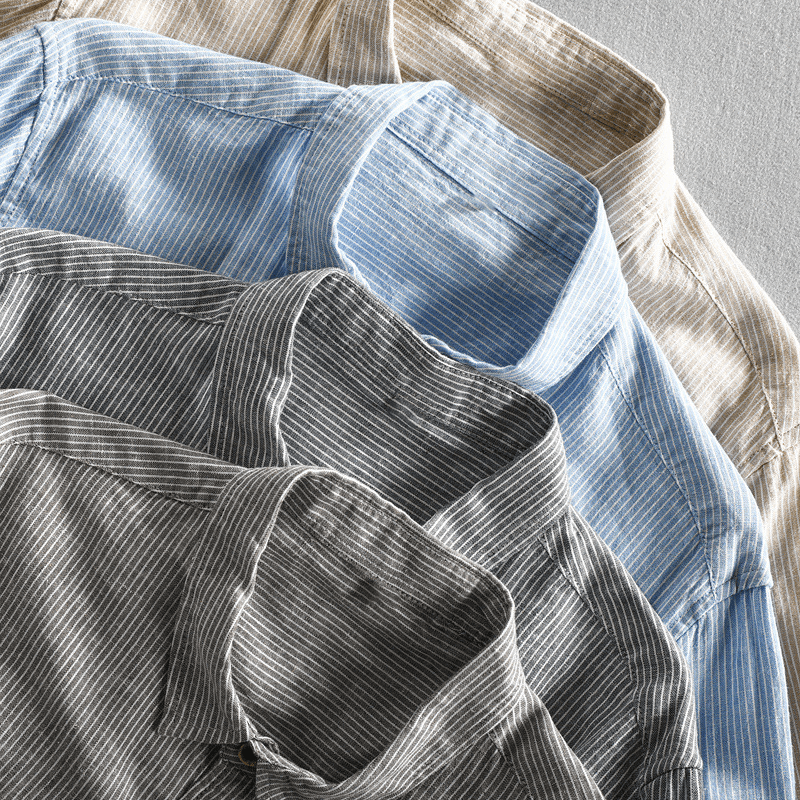 Linen Long-Sleeve Shirt | 100% Breathable Linen | Relaxed Casual Style
