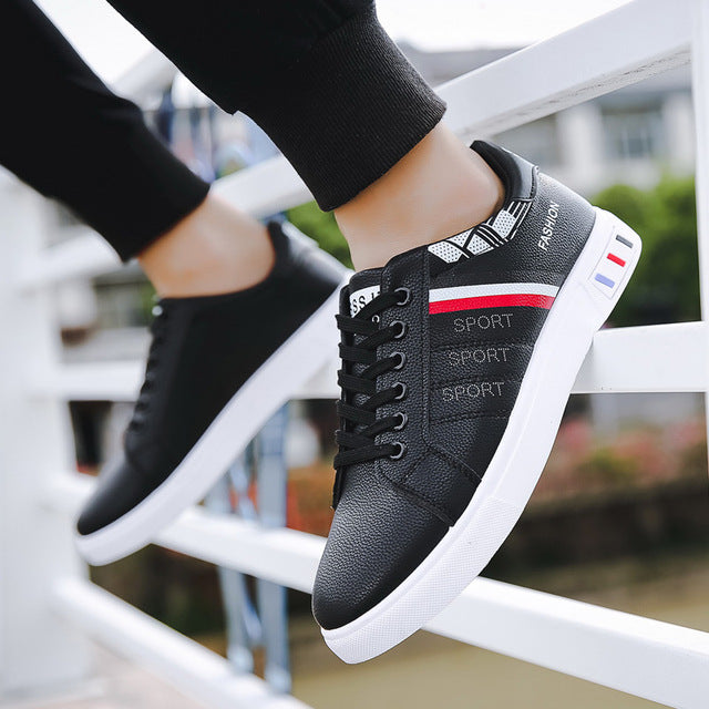 Classic Low-Top Sneakers | Lightweight Comfort | Faux Leather | Everyday Wear