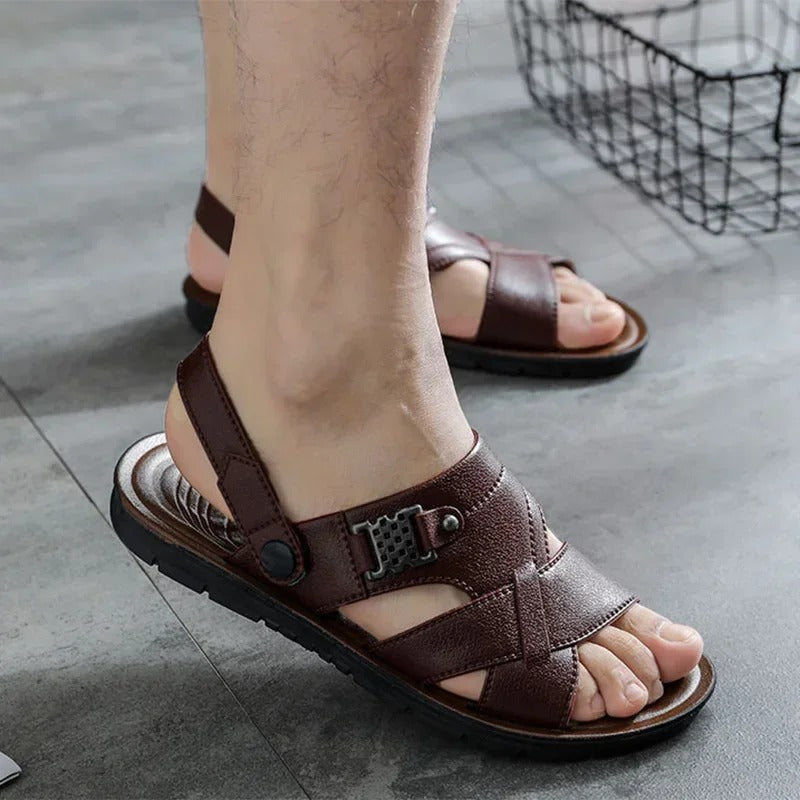 Men’s Casual Leather Sandals | Breathable, Durable, and Stylish