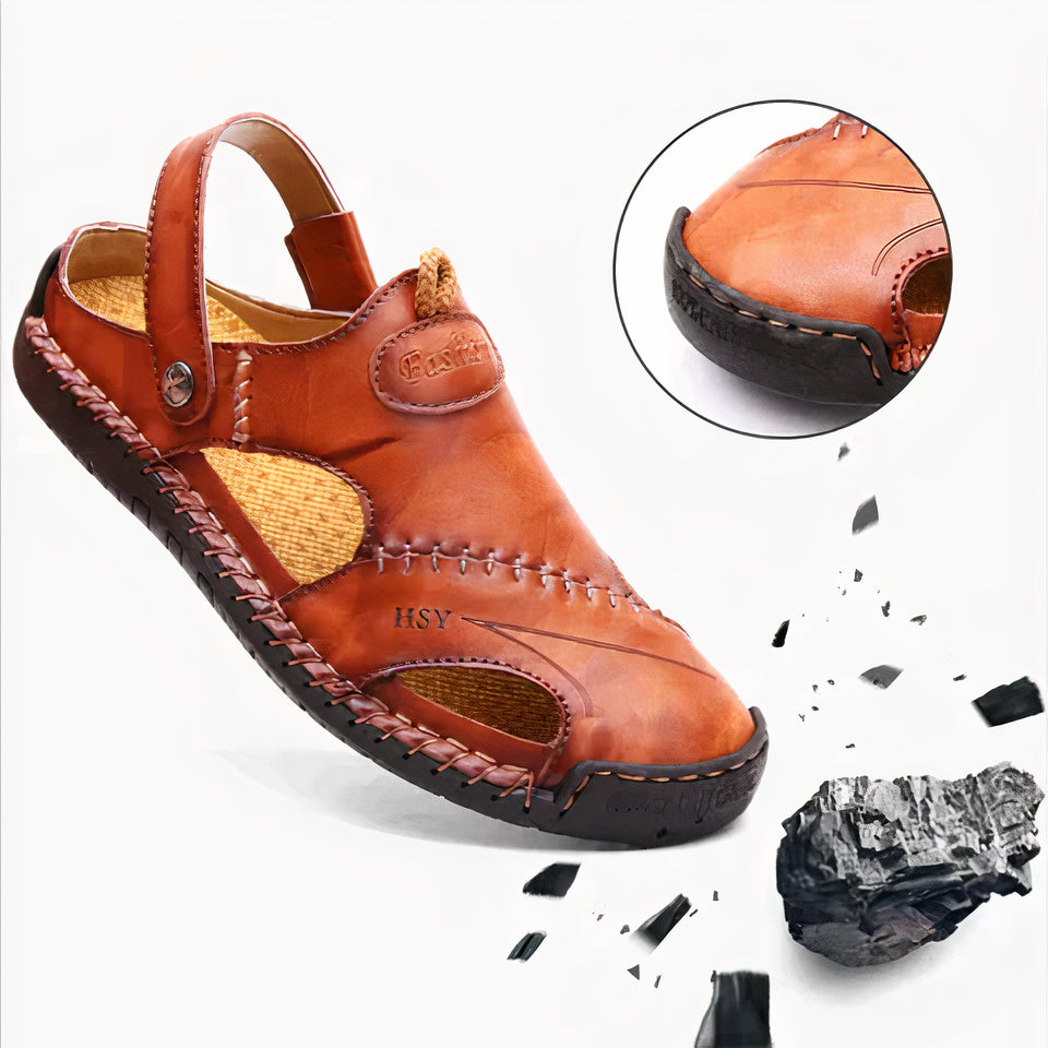Men’s Leather Summer Sandals | Breathable, Durable, and Comfortable
