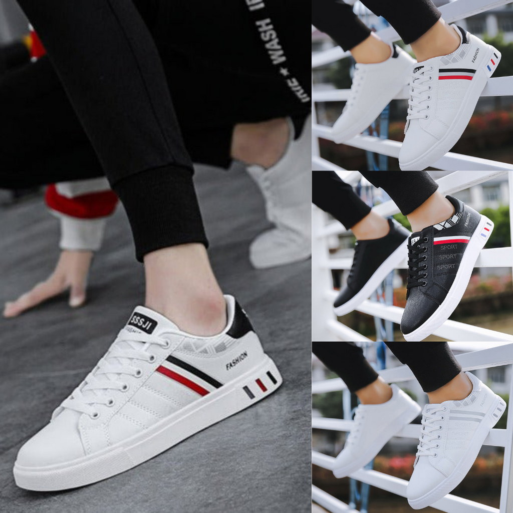 Classic Low-Top Sneakers | Lightweight Comfort | Faux Leather | Everyday Wear