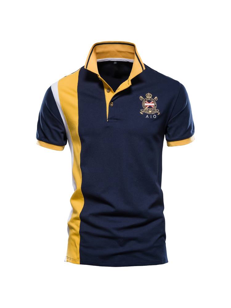 Men's Color-Block Polo Shirt | Sporty & Stylish | Casual Comfort