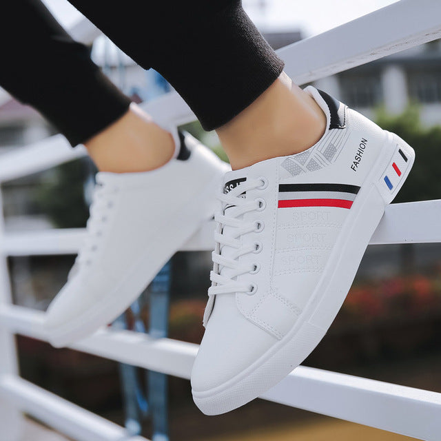 Classic Low-Top Sneakers | Lightweight Comfort | Faux Leather | Everyday Wear