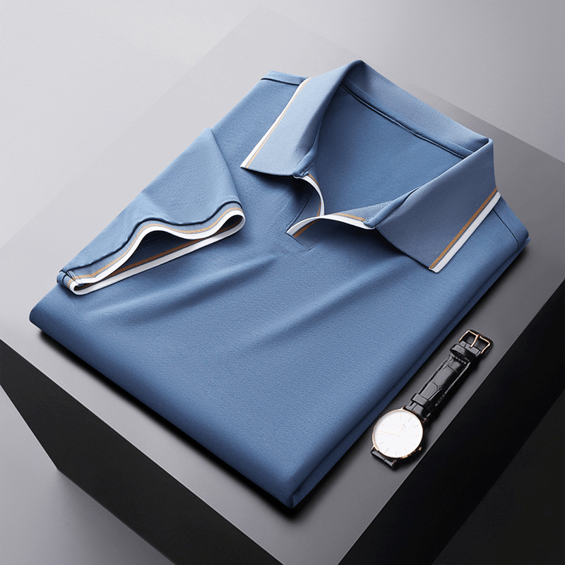 Classic Contrast Polo Shirt | Breathable Cotton Blend | Timeless Smart Style