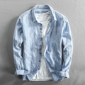 Linen Long-Sleeve Shirt | 100% Breathable Linen | Relaxed Casual Style