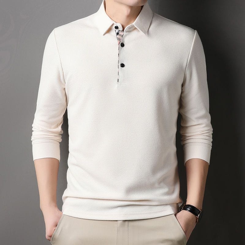 Men's Long-Sleeve Polo Shirt | Stylish Fit & Zip Collar