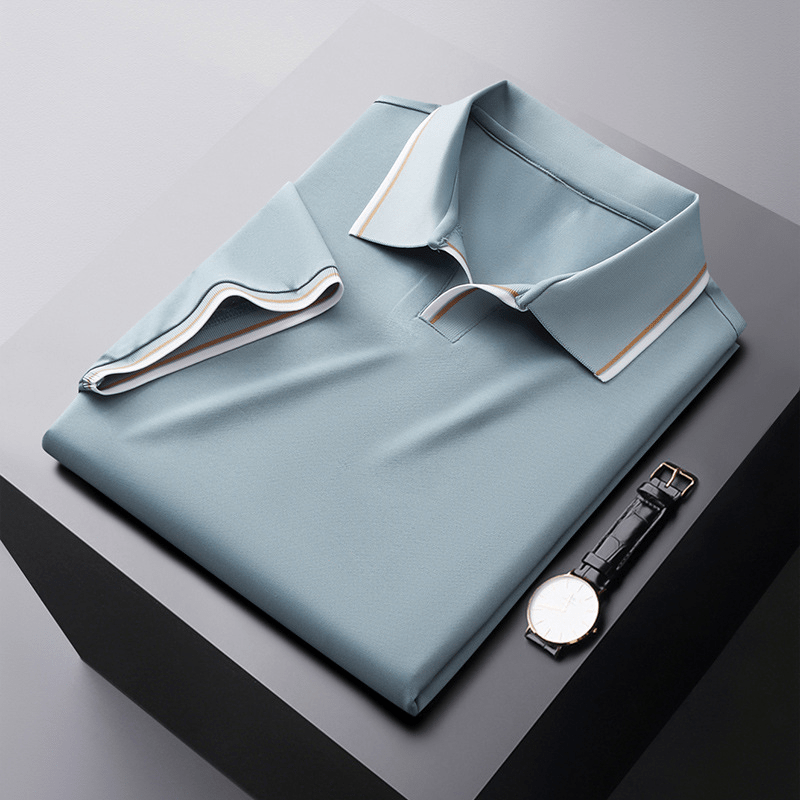 Classic Contrast Polo Shirt | Breathable Cotton Blend | Timeless Smart Style
