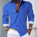 Men's Striped Button-Up Shirt | Slim Fit | Casual & Stylish
