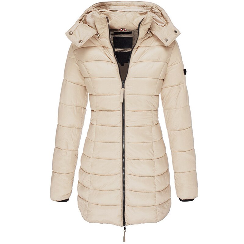 Longline Padded Puffer Jacket | Detachable Hood | Warm and Stylish