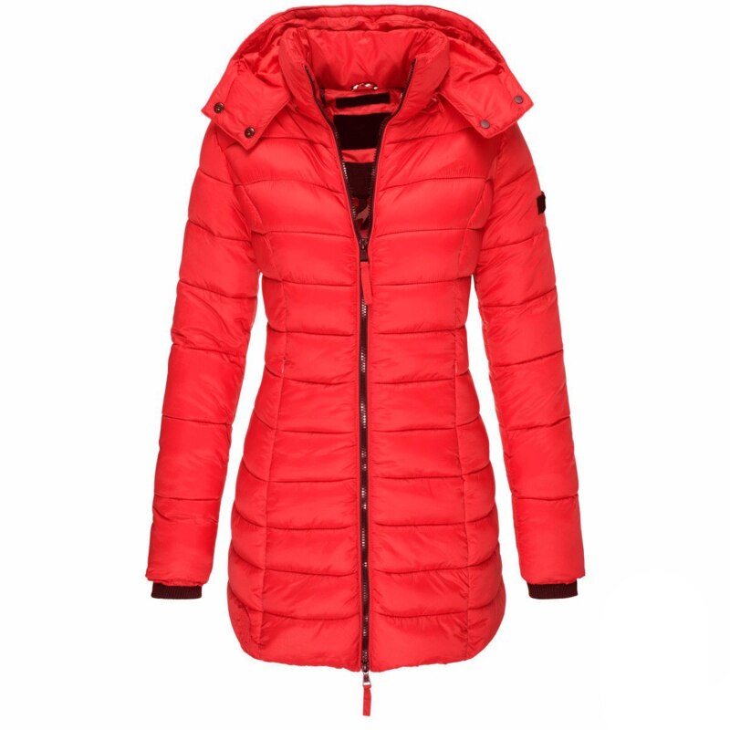Longline Padded Puffer Jacket | Detachable Hood | Warm and Stylish