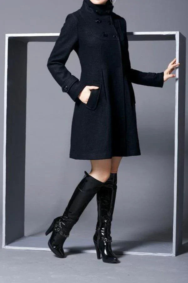 A-Line Winter Coat | Elegant Fit-and-Flare | Warm and Stylish