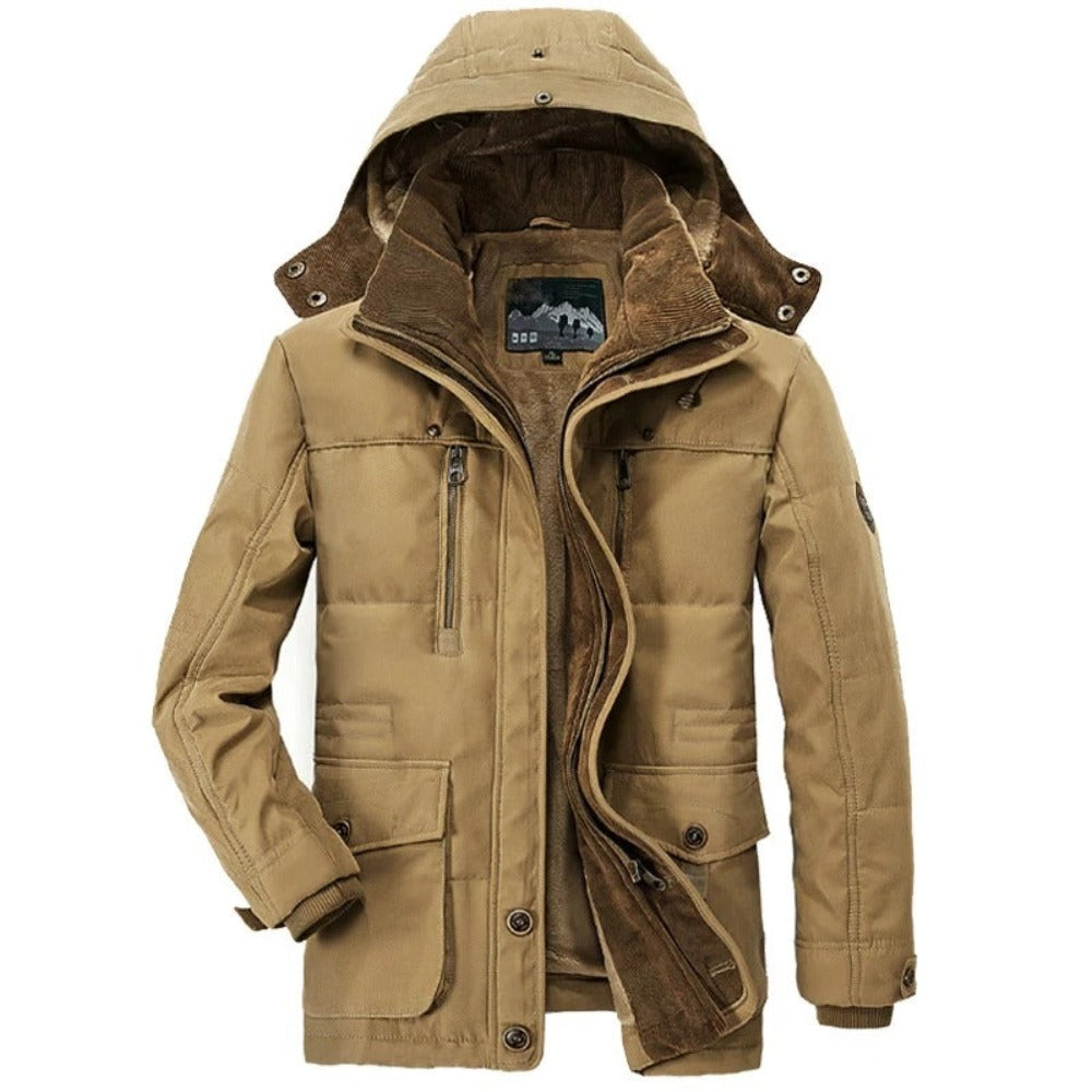 Hooded Winter Parka Coat | Inner Fleece, Windproof Design | Cold Weather Wear