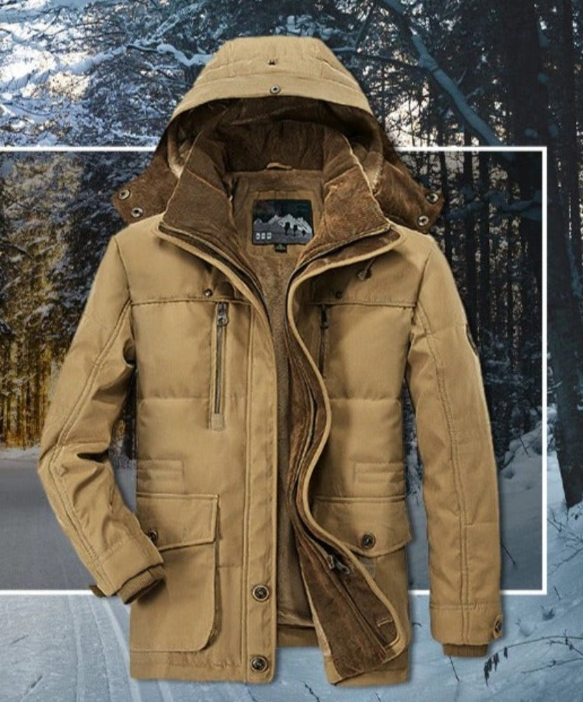 Hooded Winter Parka Coat | Inner Fleece, Windproof Design | Cold Weather Wear