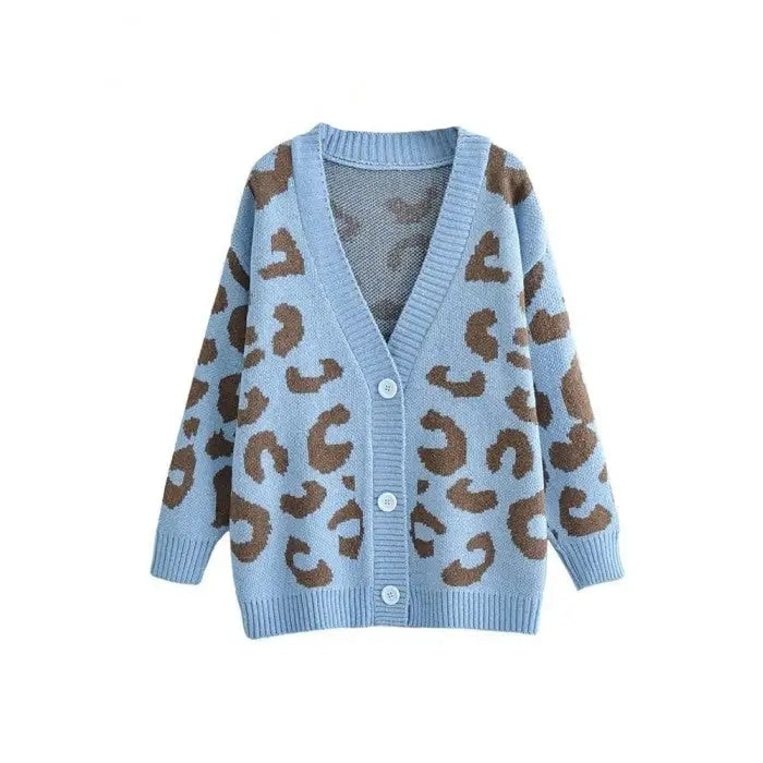Oversized Leopard-Print Cardigan | Bold & Stylish | Cozy Fit