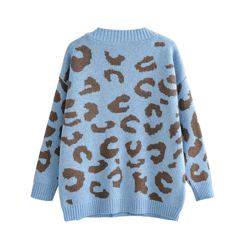 Oversized Leopard-Print Cardigan | Bold & Stylish | Cozy Fit