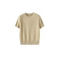 Short-Sleeve Cable-Knit Sweater | Lightweight & Comfortable | Classic Design