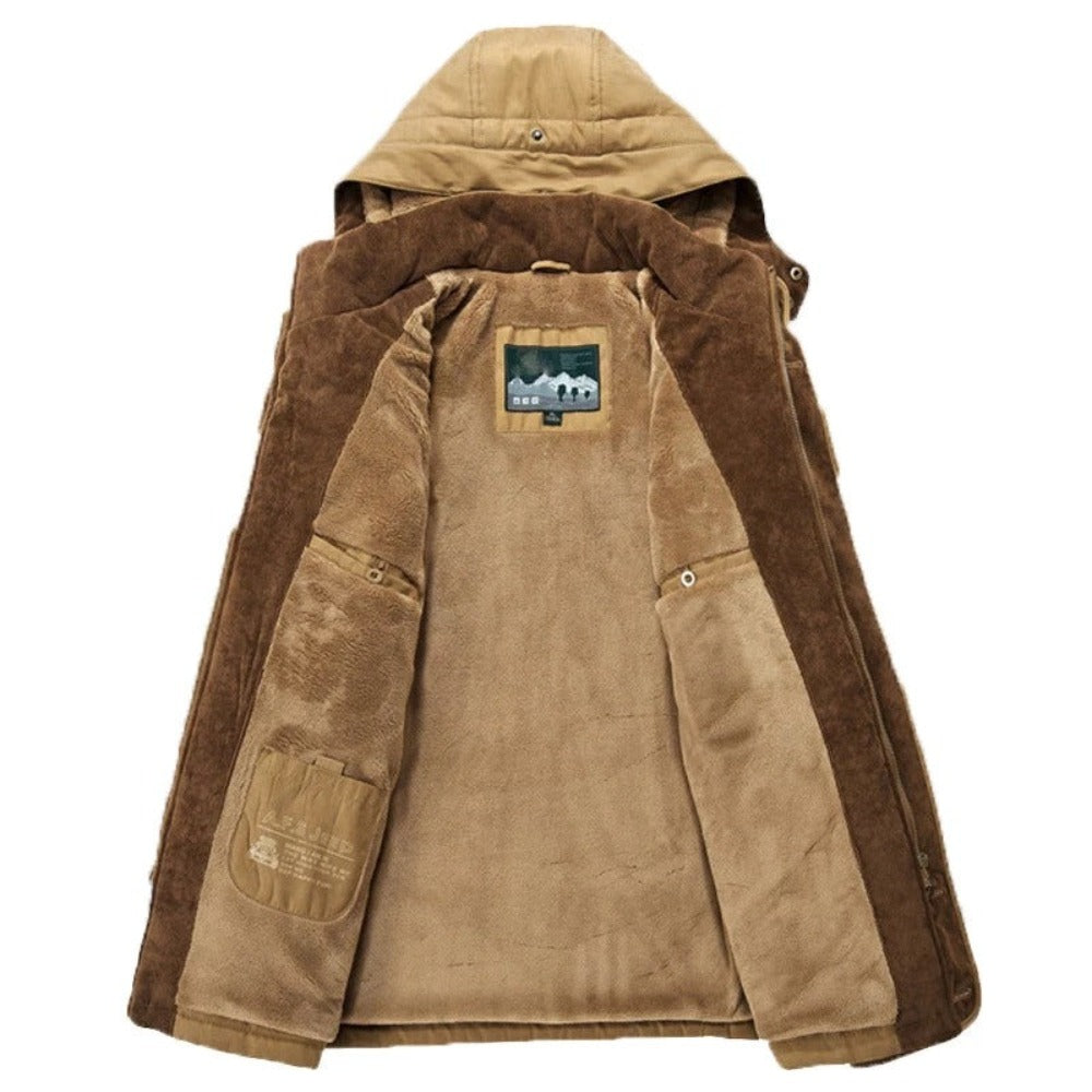 Hooded Winter Parka Coat | Inner Fleece, Windproof Design | Cold Weather Wear