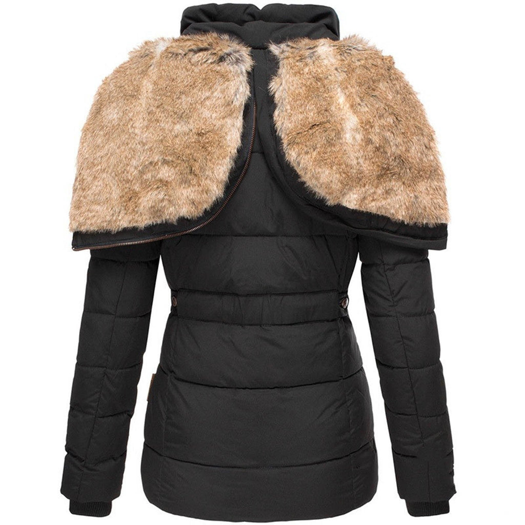 Faux Fur Lined Winter Jacket | Hooded Design | Cold Weather Essential