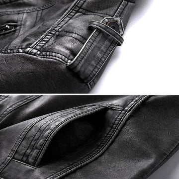 Faux Leather Jacket | Rugged Style | Slim Fit