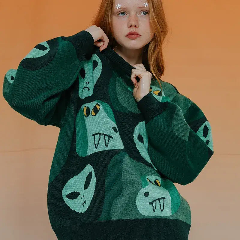 Alien Graphic Sweatshirt | Relaxed Fit | Bold Fun Design