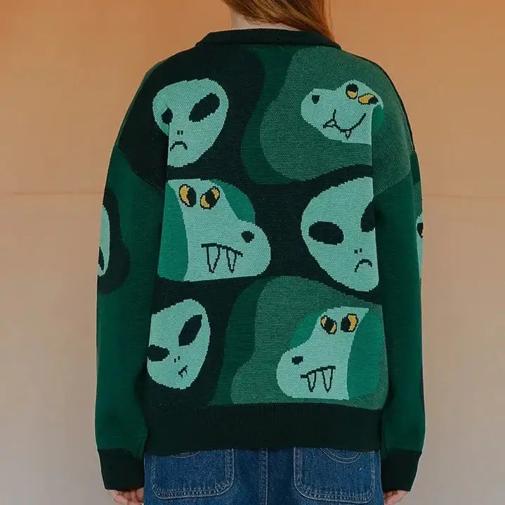 Alien Graphic Sweatshirt | Relaxed Fit | Bold Fun Design