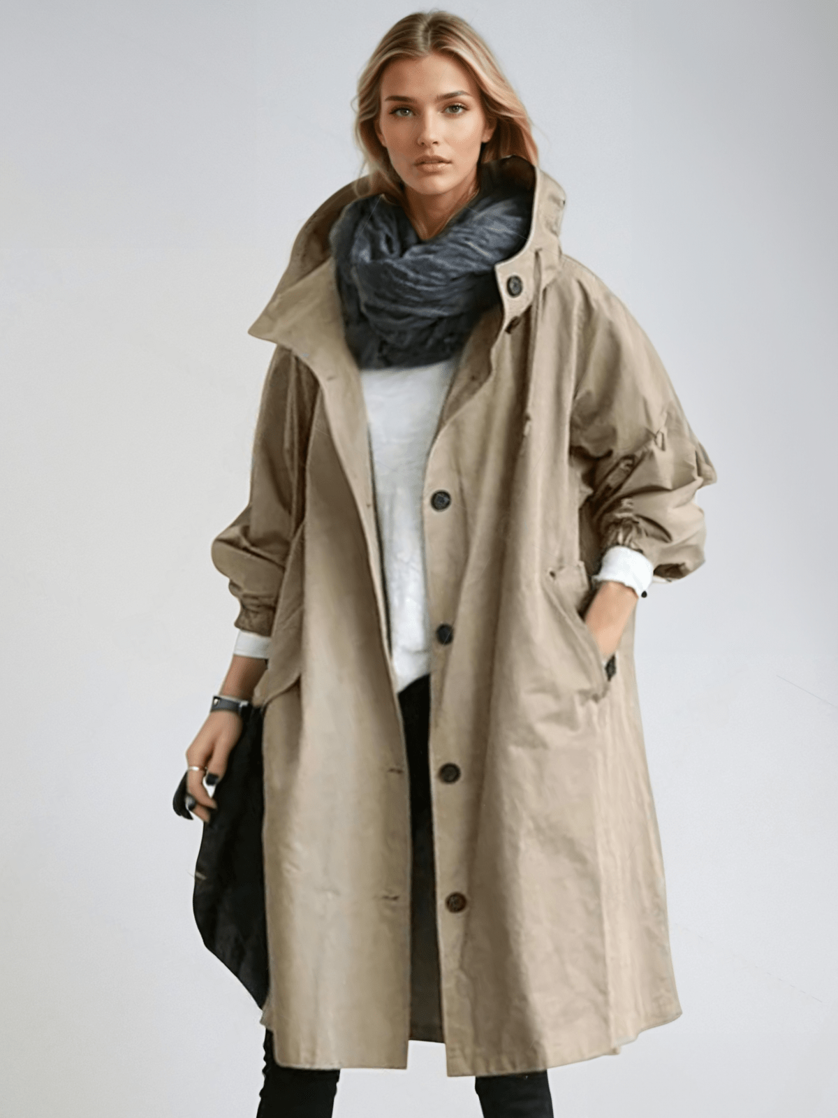 Oversized Trench Coat | Lightweight Design | Modern Elegance