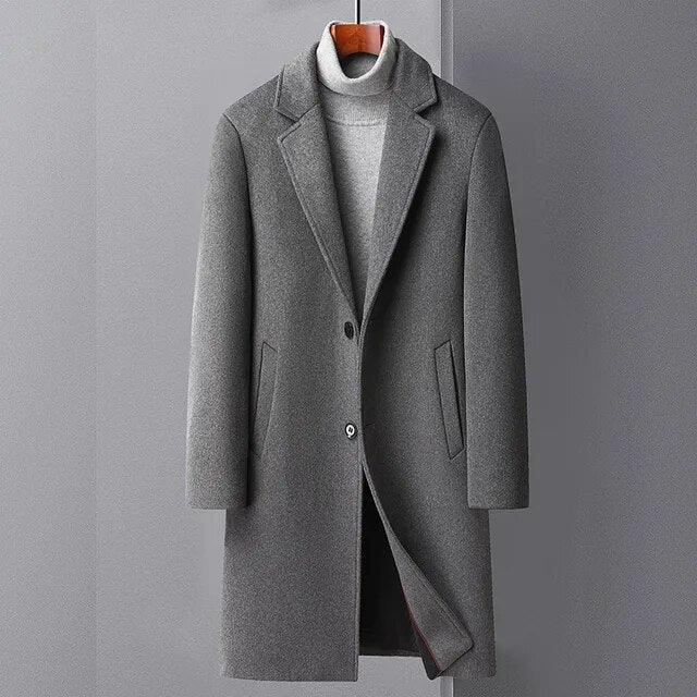 Men's Long Coat | Elegant Design & Tailored Fit | Winter and Formal Wear