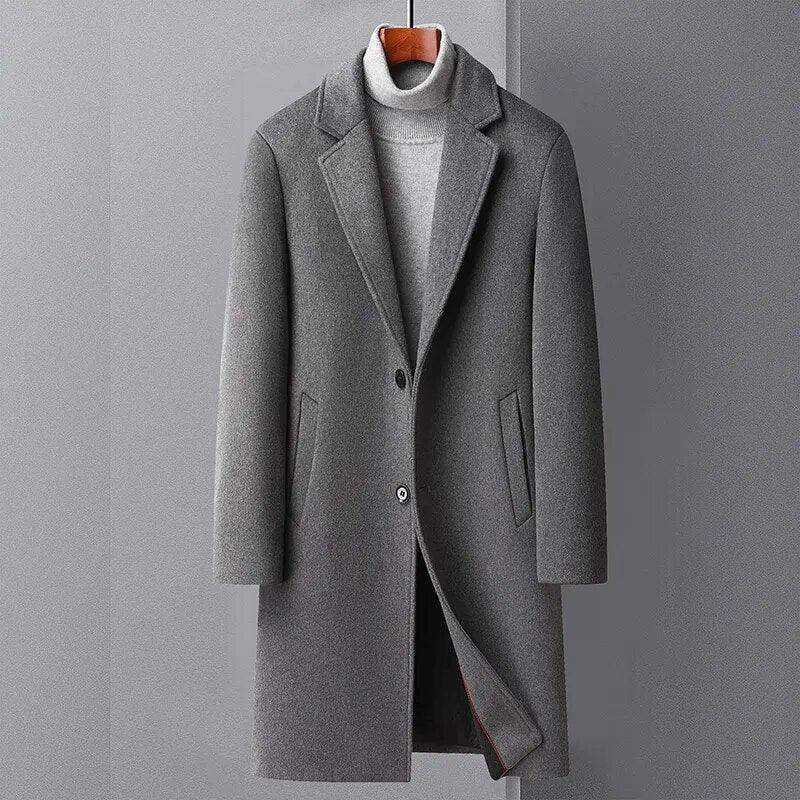 Men's Long Coat | Elegant Design & Tailored Fit | Winter and Formal Wear