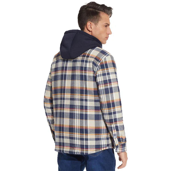Hooded Plaid Fleece-Lined Shacket | Cotton & Polyester | Warm and Durable