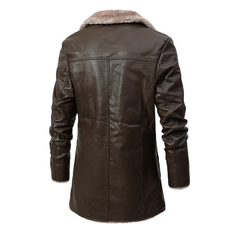 Faux Fur-Lined Leather Coat | PU Leather | Tailored & Warm