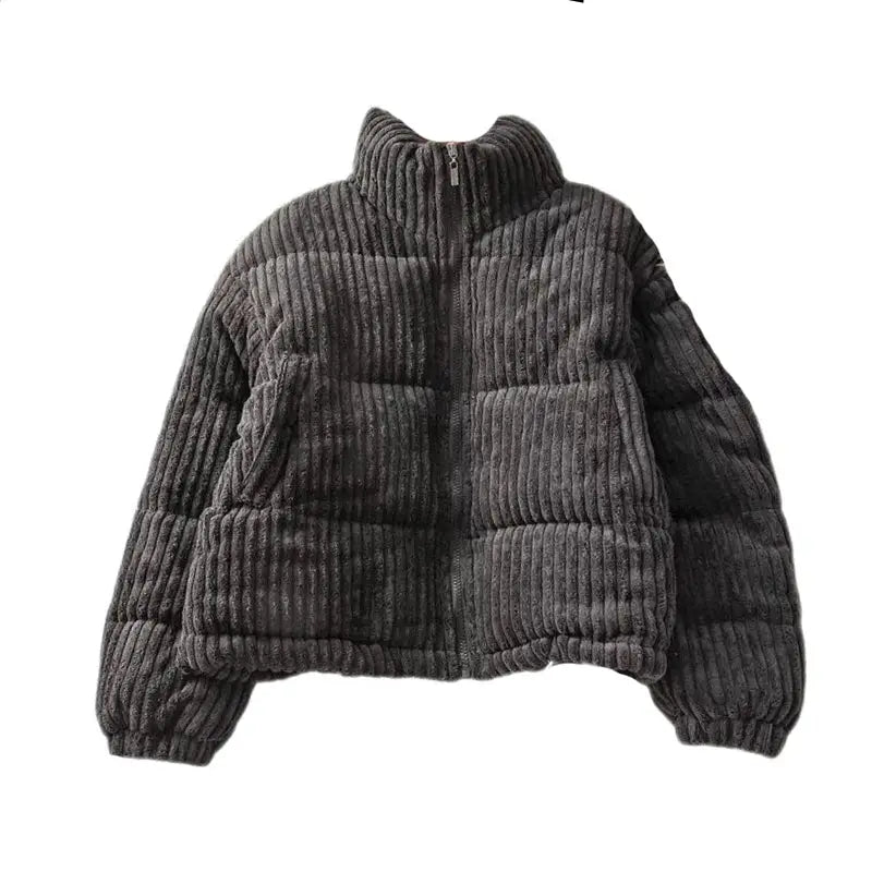 Ribbed Fleece Jacket | Polyester | Warm and Versatile