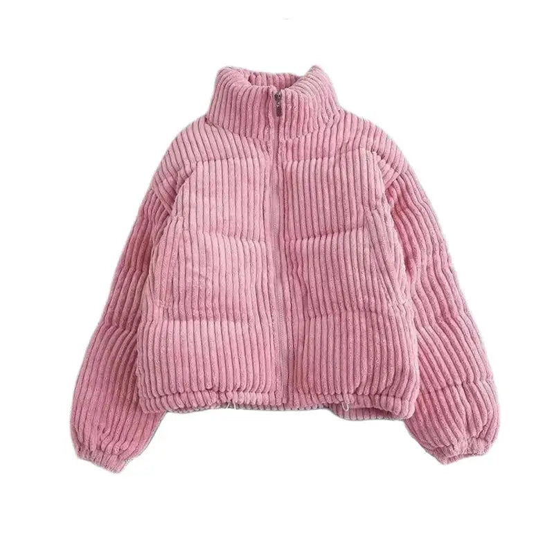 Ribbed Fleece Jacket | Polyester | Warm and Versatile