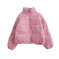 Ribbed Fleece Jacket | Polyester | Warm and Versatile