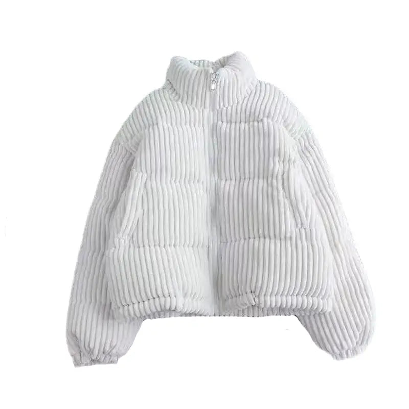 Ribbed Fleece Jacket | Polyester | Warm and Versatile