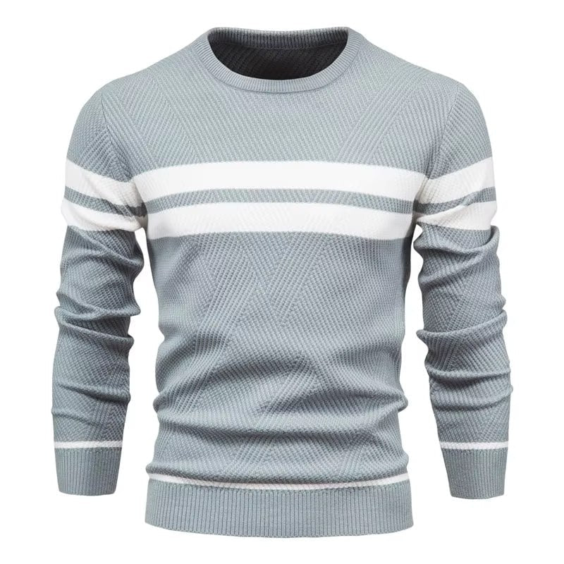 Striped Crewneck Sweater | Slim-Fit | Lightweight and Stylish