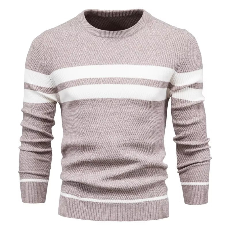 Striped Crewneck Sweater | Slim-Fit | Lightweight and Stylish