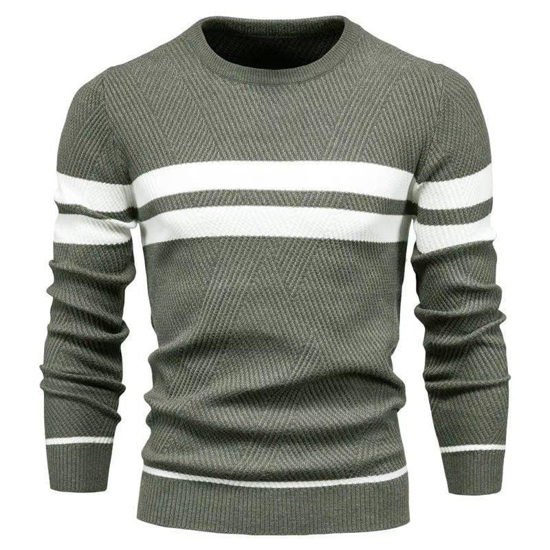 Striped Crewneck Sweater | Slim-Fit | Lightweight and Stylish